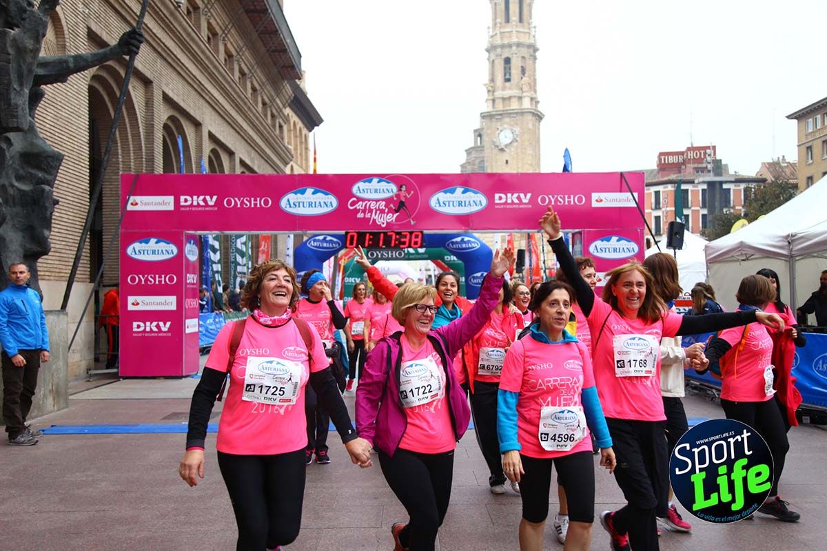 Carrera de la Mujer Zaragoza meta desde 1h11 a1h57