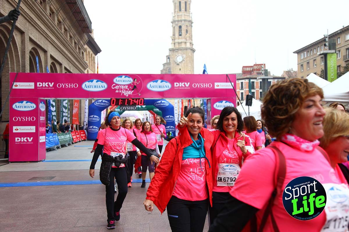 Carrera de la Mujer Zaragoza meta desde 1h11 a1h57