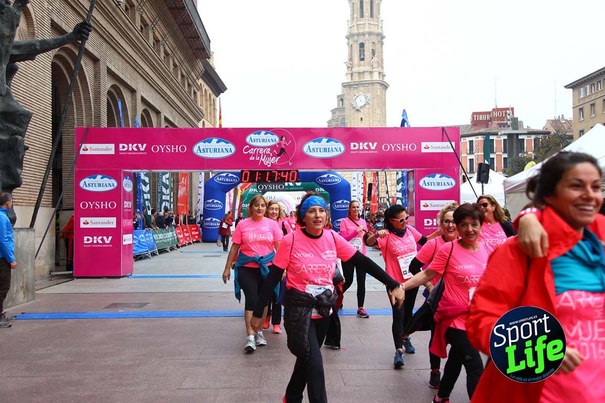 Carrera de la Mujer Zaragoza meta desde 1h11 a1h57