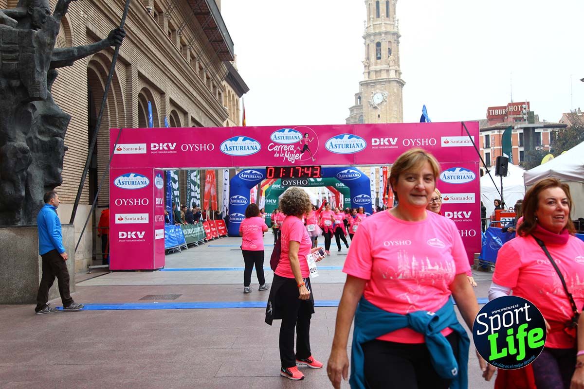 Carrera de la Mujer Zaragoza meta desde 1h11 a1h57