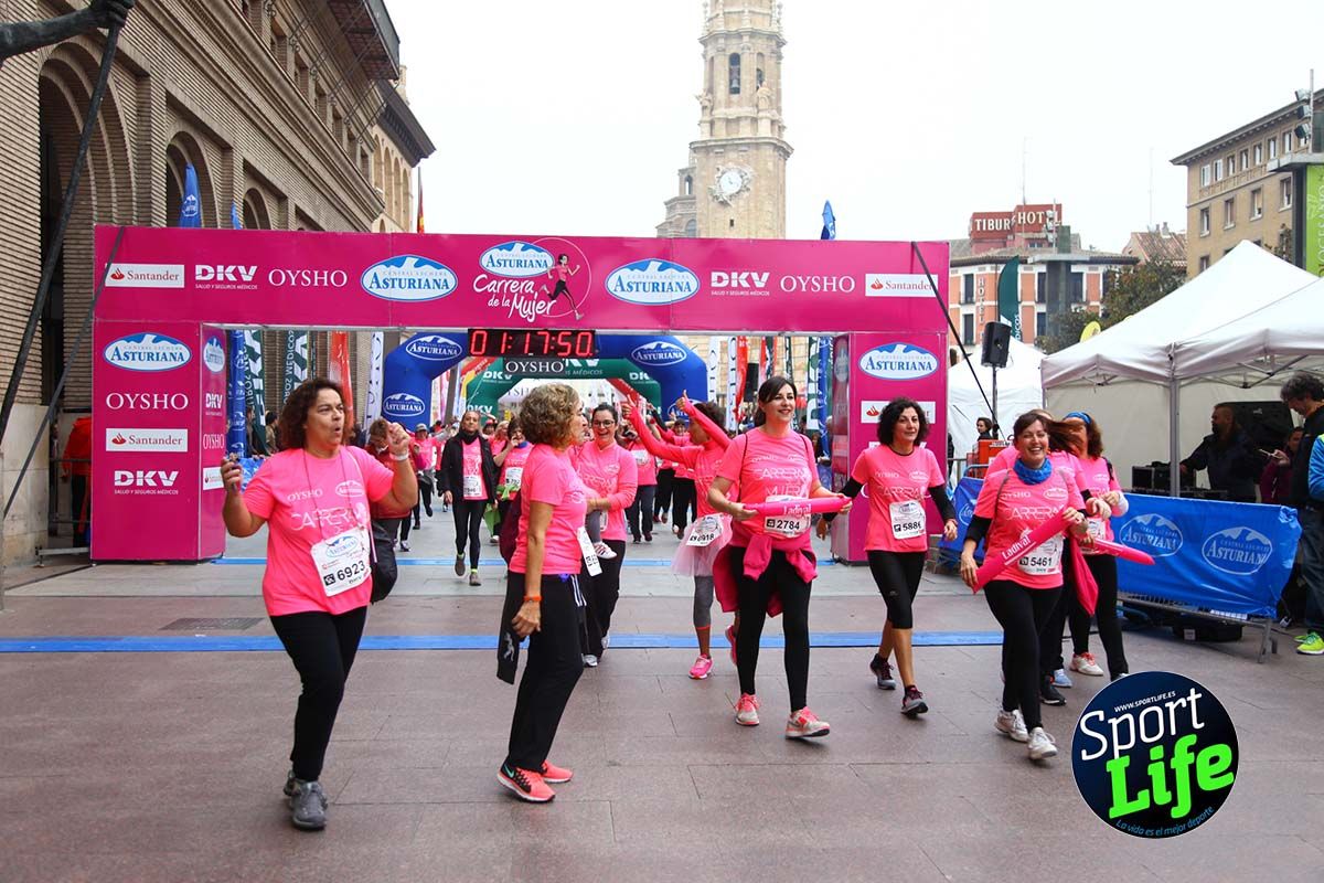 Carrera de la Mujer Zaragoza meta desde 1h11 a1h57