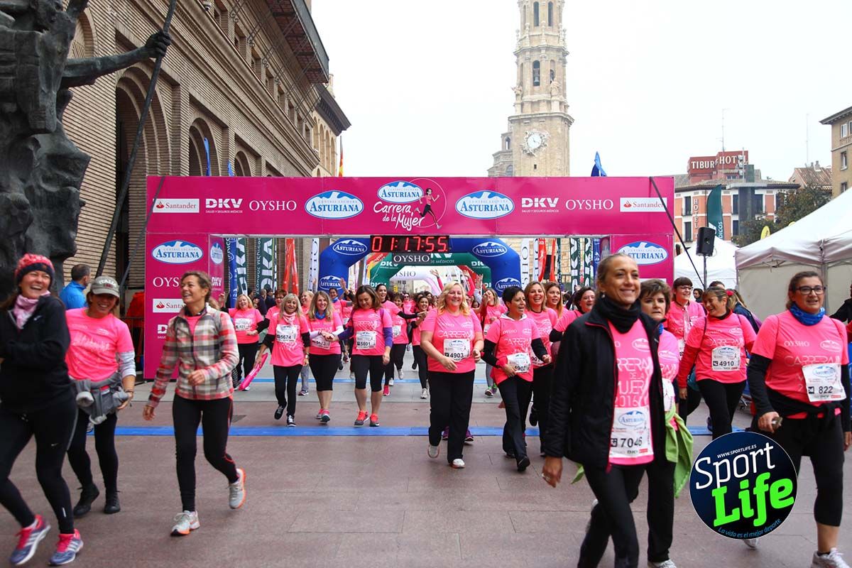 Carrera de la Mujer Zaragoza meta desde 1h11 a1h57