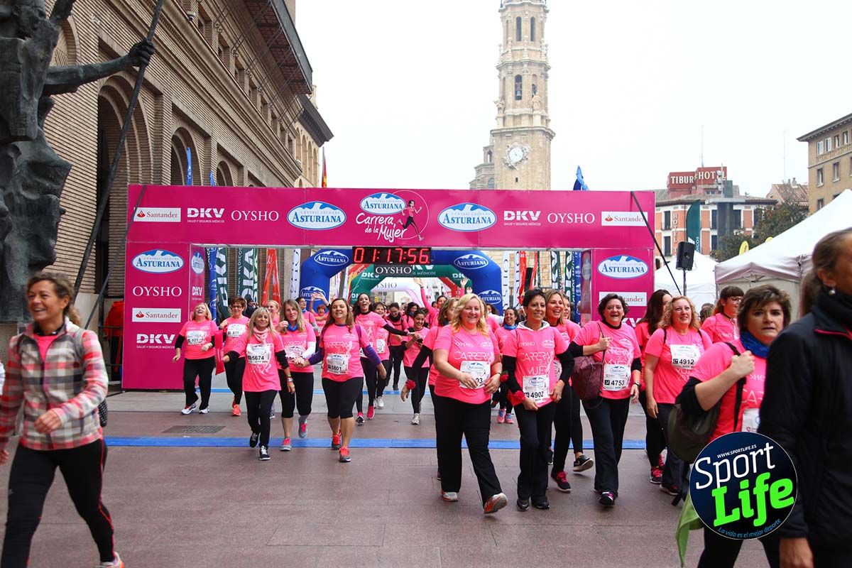 Carrera de la Mujer Zaragoza meta desde 1h11 a1h57