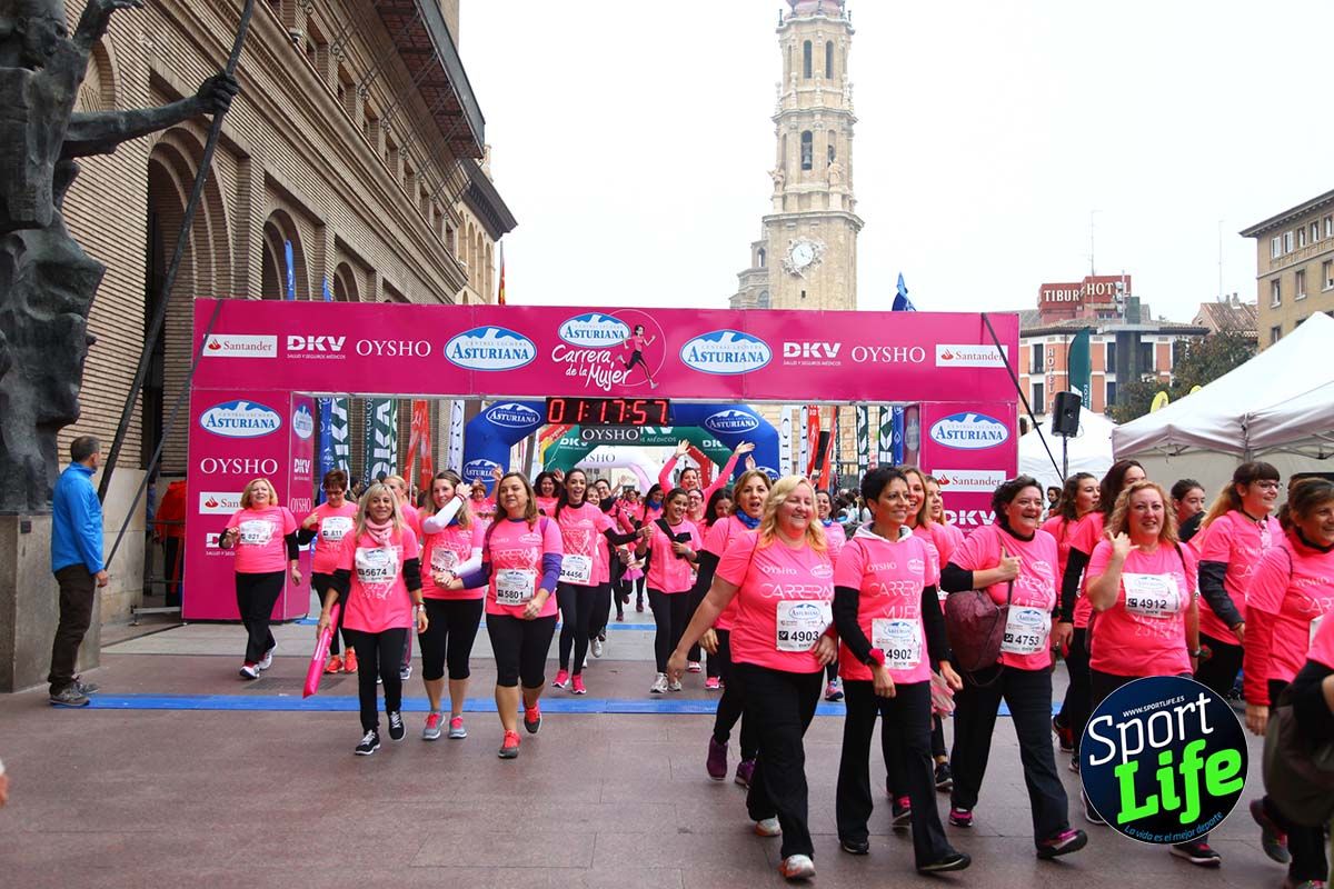 Carrera de la Mujer Zaragoza meta desde 1h11 a1h57