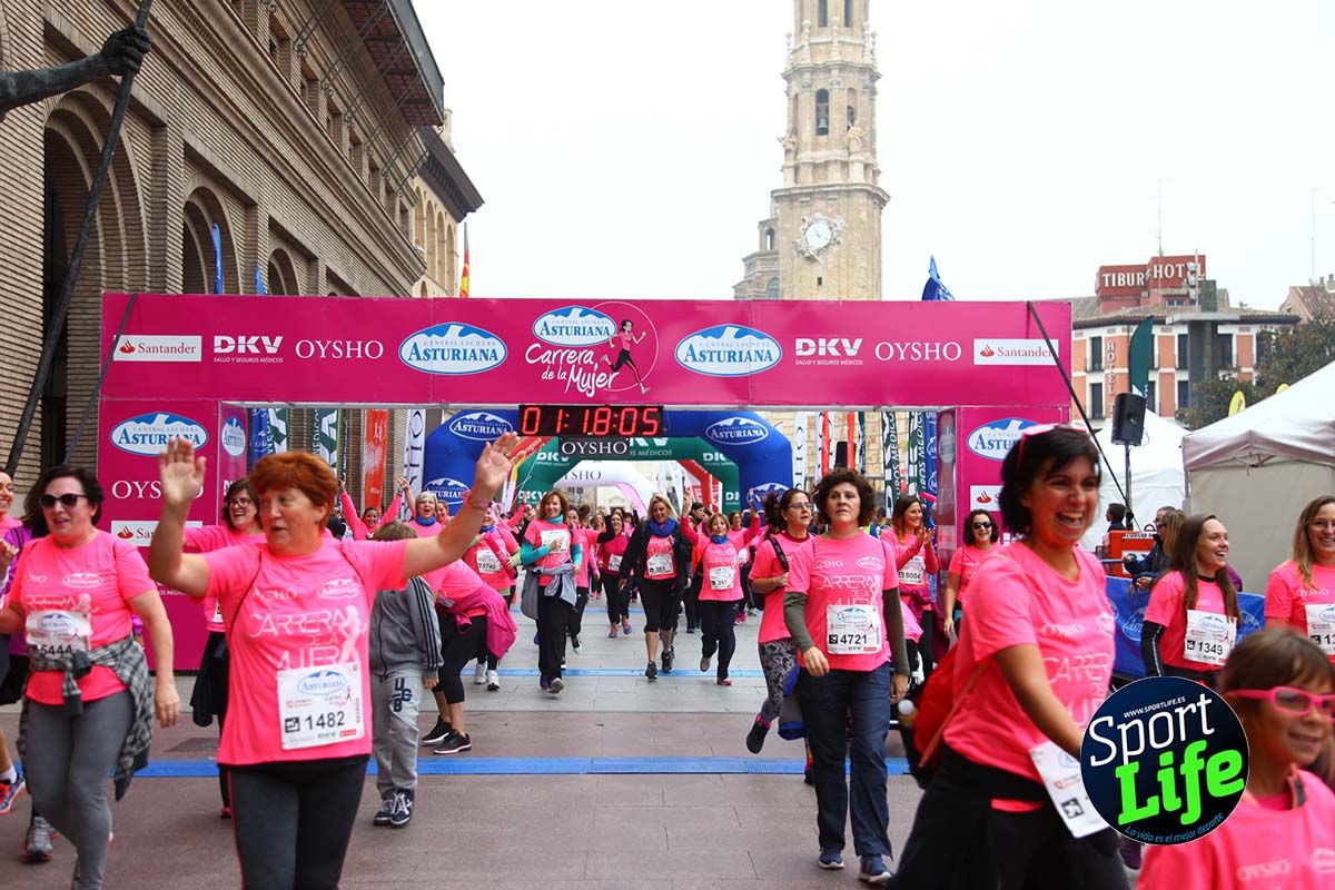 Carrera de la Mujer Zaragoza meta desde 1h11 a1h57