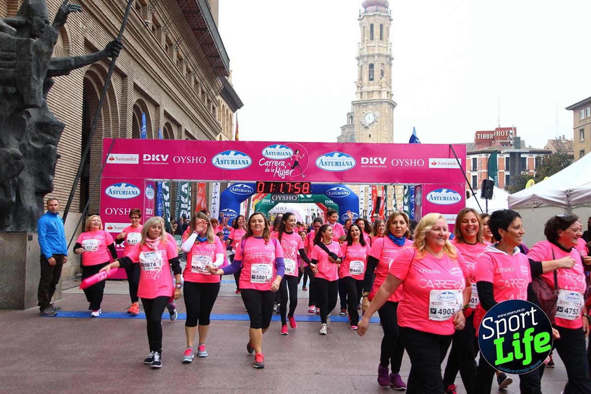 Carrera de la Mujer Zaragoza meta desde 1h11 a1h57