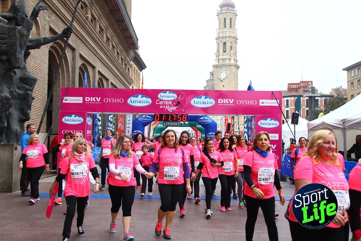 Carrera de la Mujer Zaragoza meta desde 1h11 a1h57
