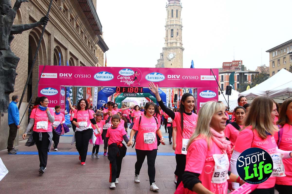 Carrera de la Mujer Zaragoza meta desde 1h11 a1h57