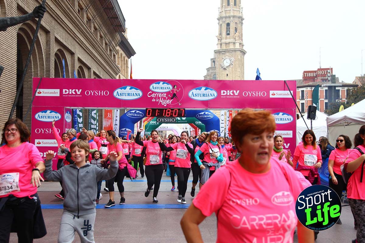 Carrera de la Mujer Zaragoza meta desde 1h11 a1h57