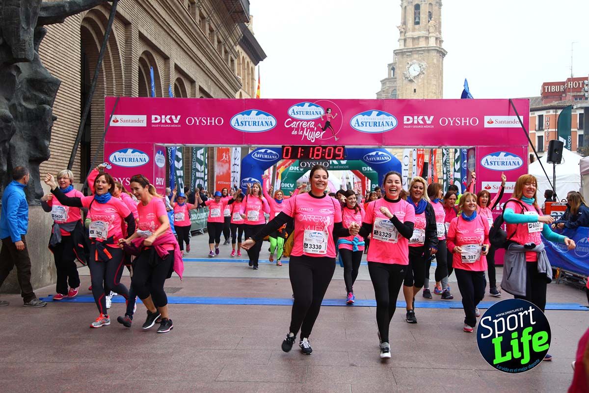 Carrera de la Mujer Zaragoza meta desde 1h11 a1h57