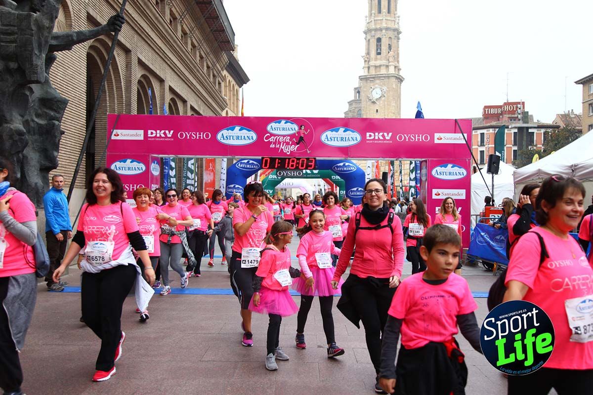 Carrera de la Mujer Zaragoza meta desde 1h11 a1h57