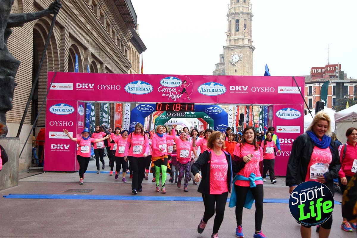 Carrera de la Mujer Zaragoza meta desde 1h11 a1h57
