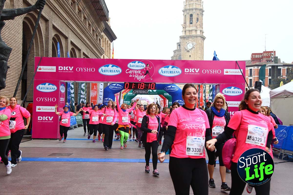 Carrera de la Mujer Zaragoza meta desde 1h11 a1h57