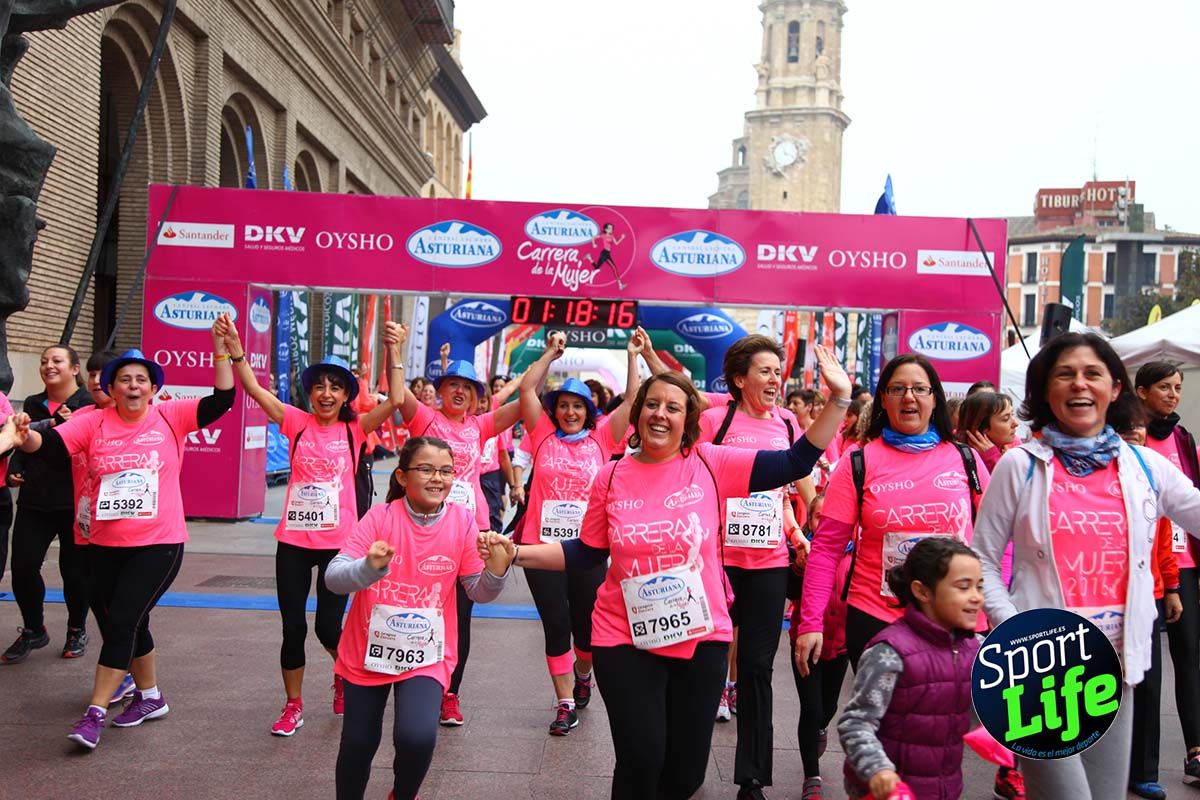 Carrera de la Mujer Zaragoza meta desde 1h11 a1h57