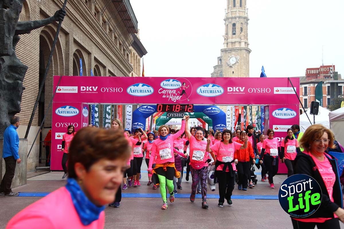 Carrera de la Mujer Zaragoza meta desde 1h11 a1h57