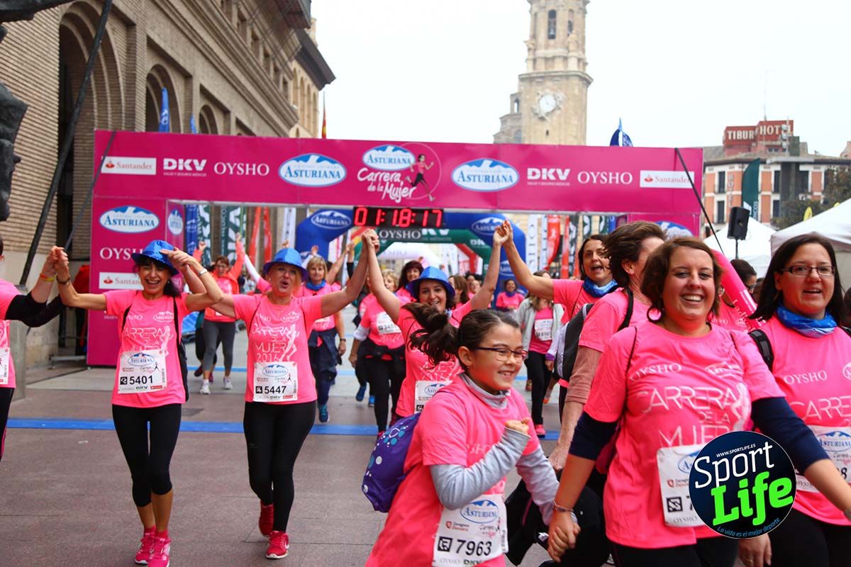 Carrera de la Mujer Zaragoza meta desde 1h11 a1h57