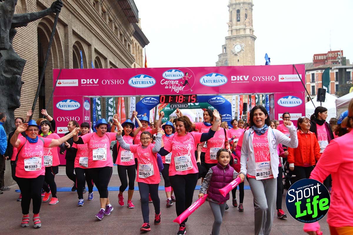 Carrera de la Mujer Zaragoza meta desde 1h11 a1h57