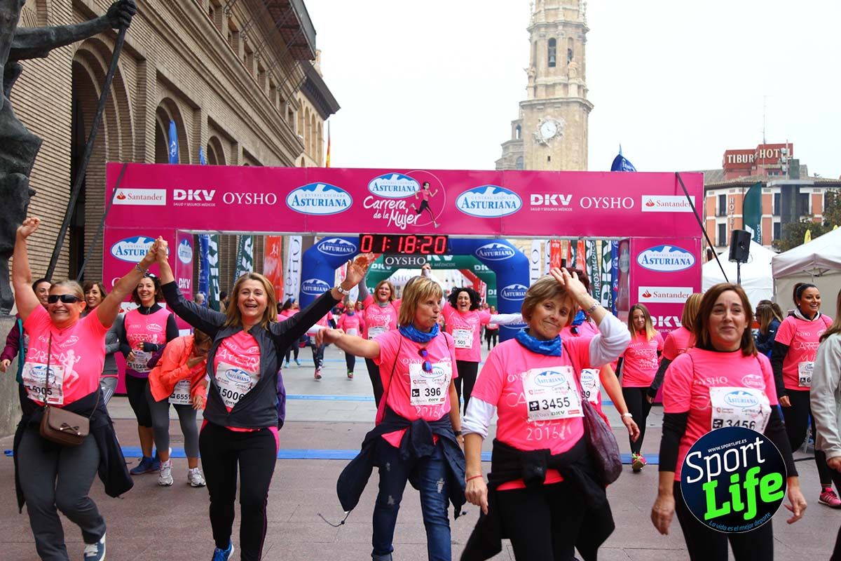 Carrera de la Mujer Zaragoza meta desde 1h11 a1h57