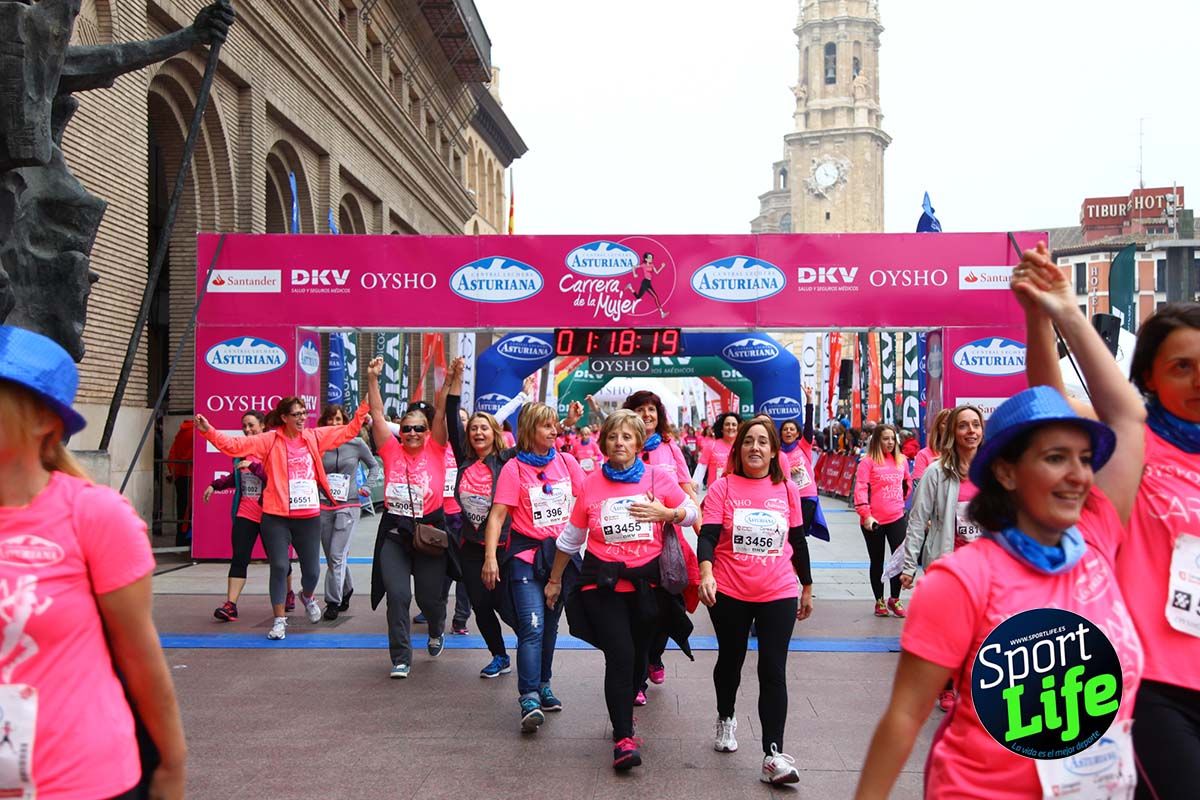 Carrera de la Mujer Zaragoza meta desde 1h11 a1h57