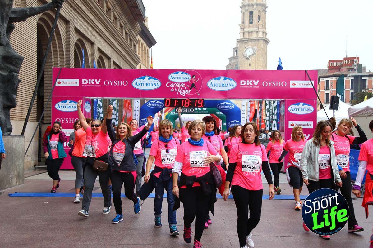 Carrera de la Mujer Zaragoza meta desde 1h11 a1h57