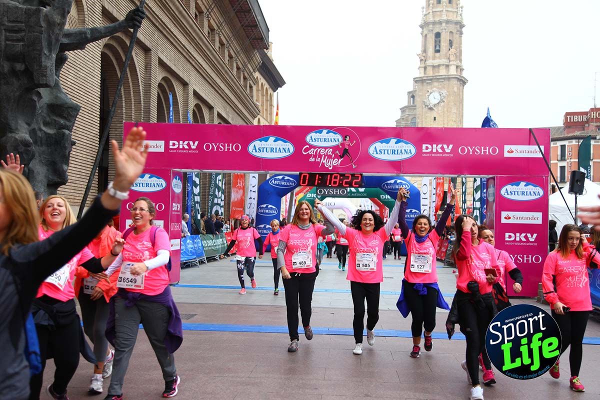 Carrera de la Mujer Zaragoza meta desde 1h11 a1h57