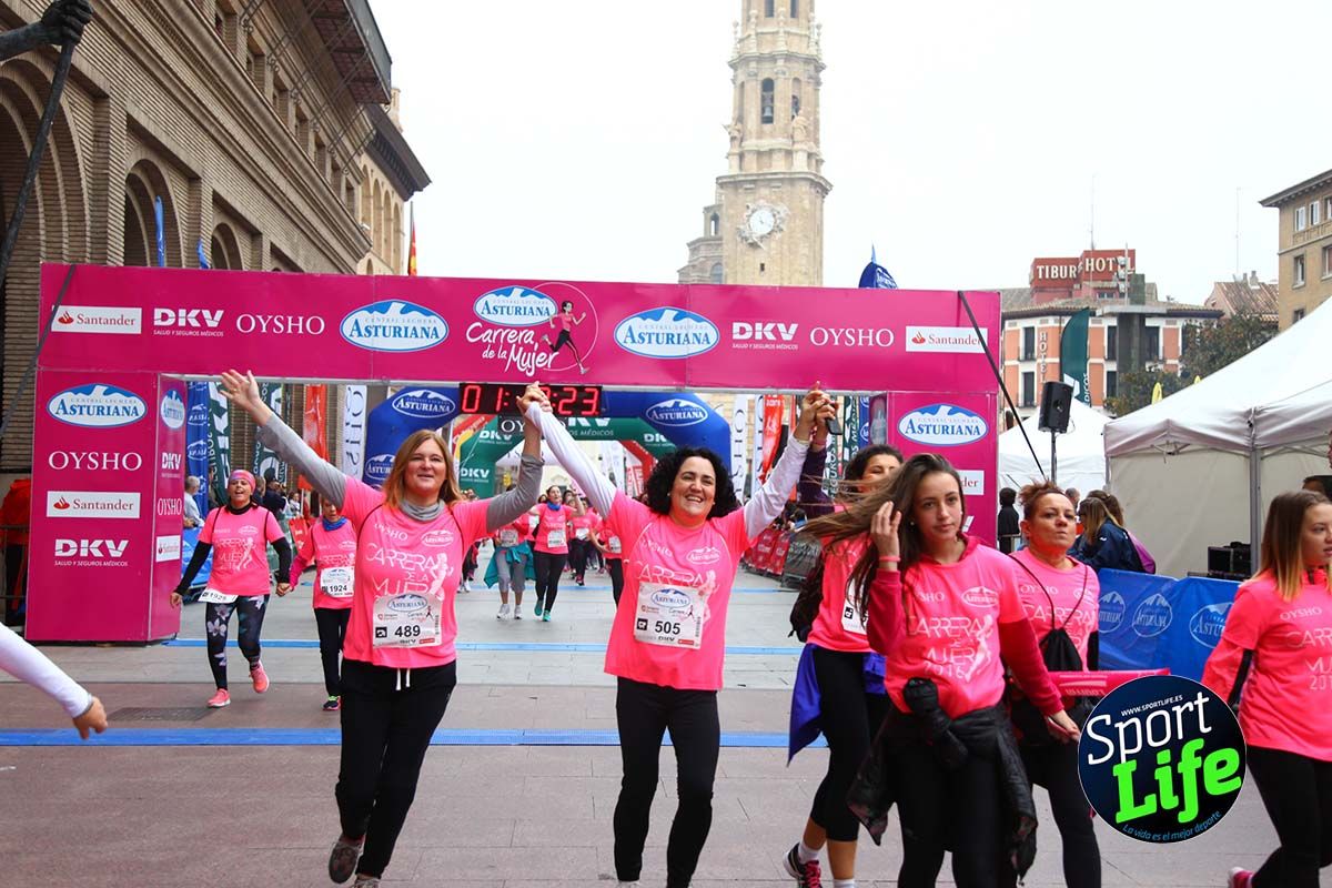 Carrera de la Mujer Zaragoza meta desde 1h11 a1h57