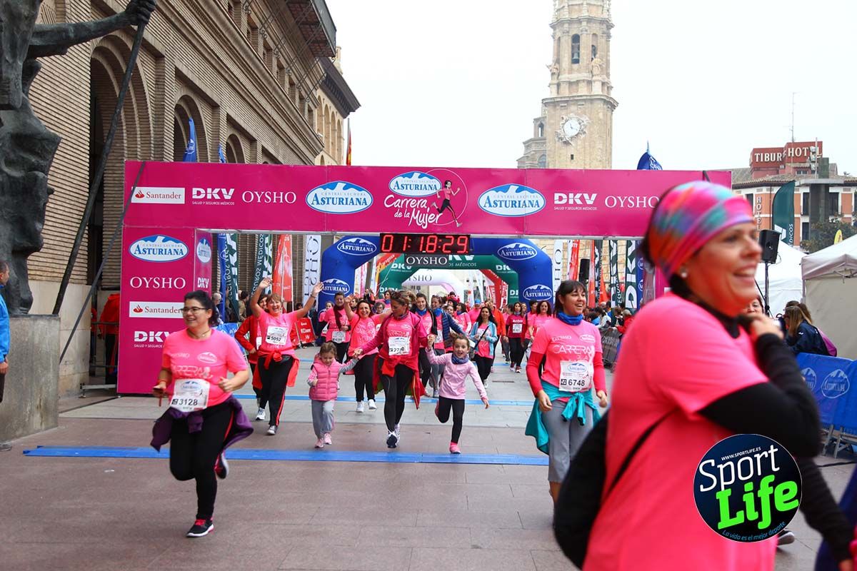 Carrera de la Mujer Zaragoza meta desde 1h11 a1h57