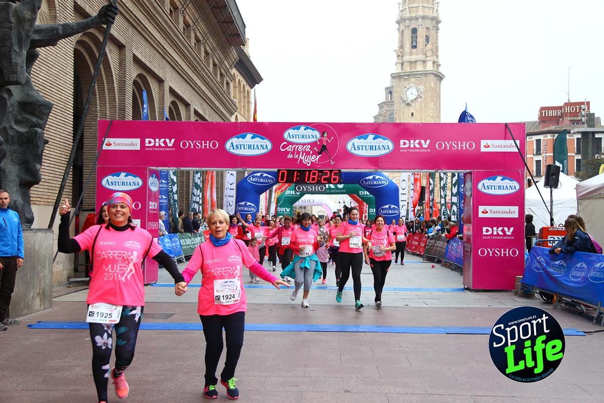 Carrera de la Mujer Zaragoza meta desde 1h11 a1h57