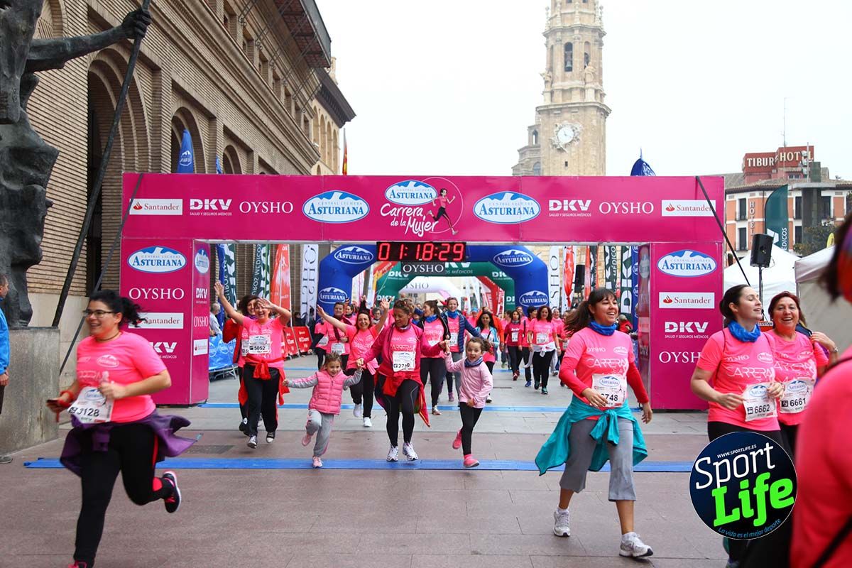 Carrera de la Mujer Zaragoza meta desde 1h11 a1h57