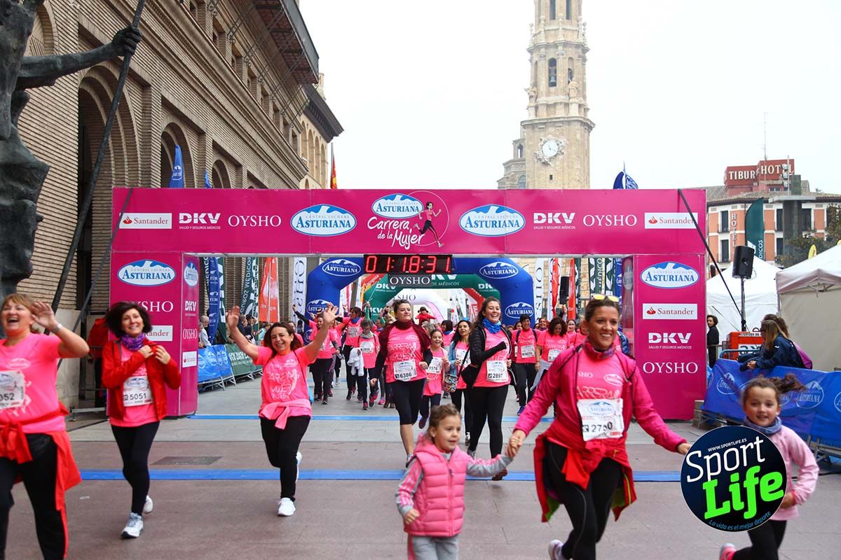 Carrera de la Mujer Zaragoza meta desde 1h11 a1h57