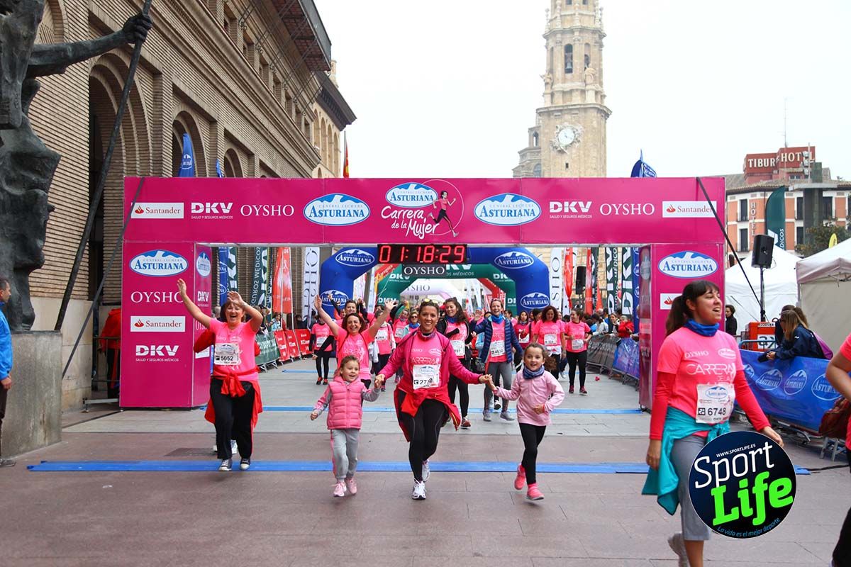 Carrera de la Mujer Zaragoza meta desde 1h11 a1h57