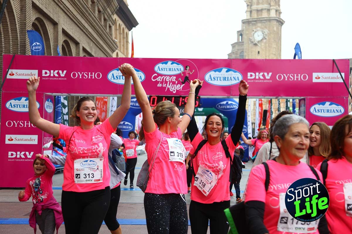 Carrera de la Mujer Zaragoza meta desde 1h11 a1h57