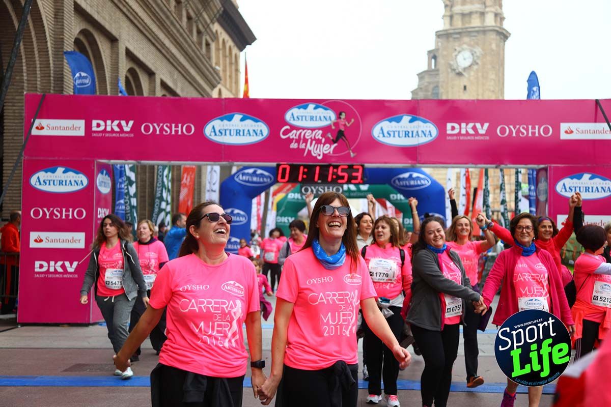 Carrera de la Mujer Zaragoza meta desde 1h11 a1h57