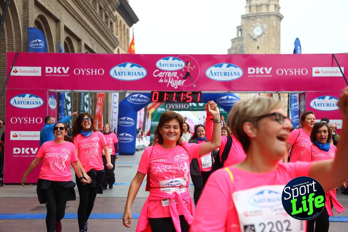 Carrera de la Mujer Zaragoza meta desde 1h11 a1h57