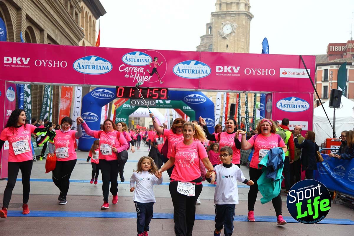 Carrera de la Mujer Zaragoza meta desde 1h11 a1h57