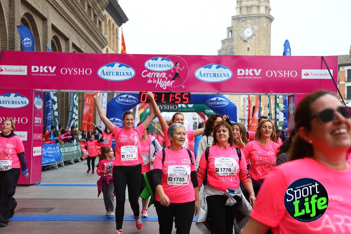 Carrera de la Mujer Zaragoza meta desde 1h11 a1h57