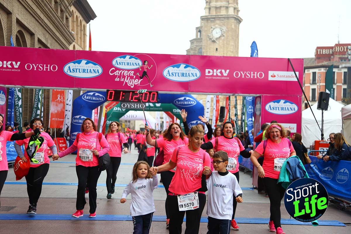Carrera de la Mujer Zaragoza meta desde 1h11 a1h57