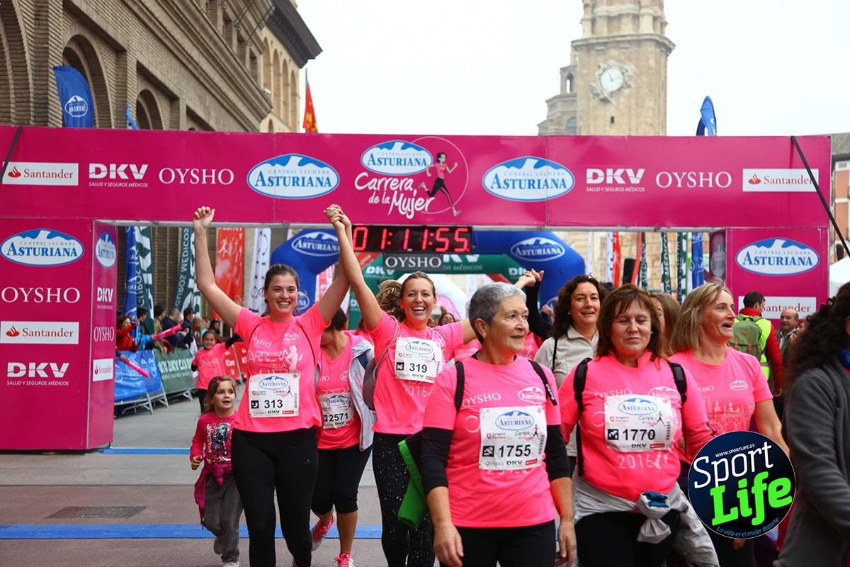 Carrera de la Mujer Zaragoza meta desde 1h11 a1h57