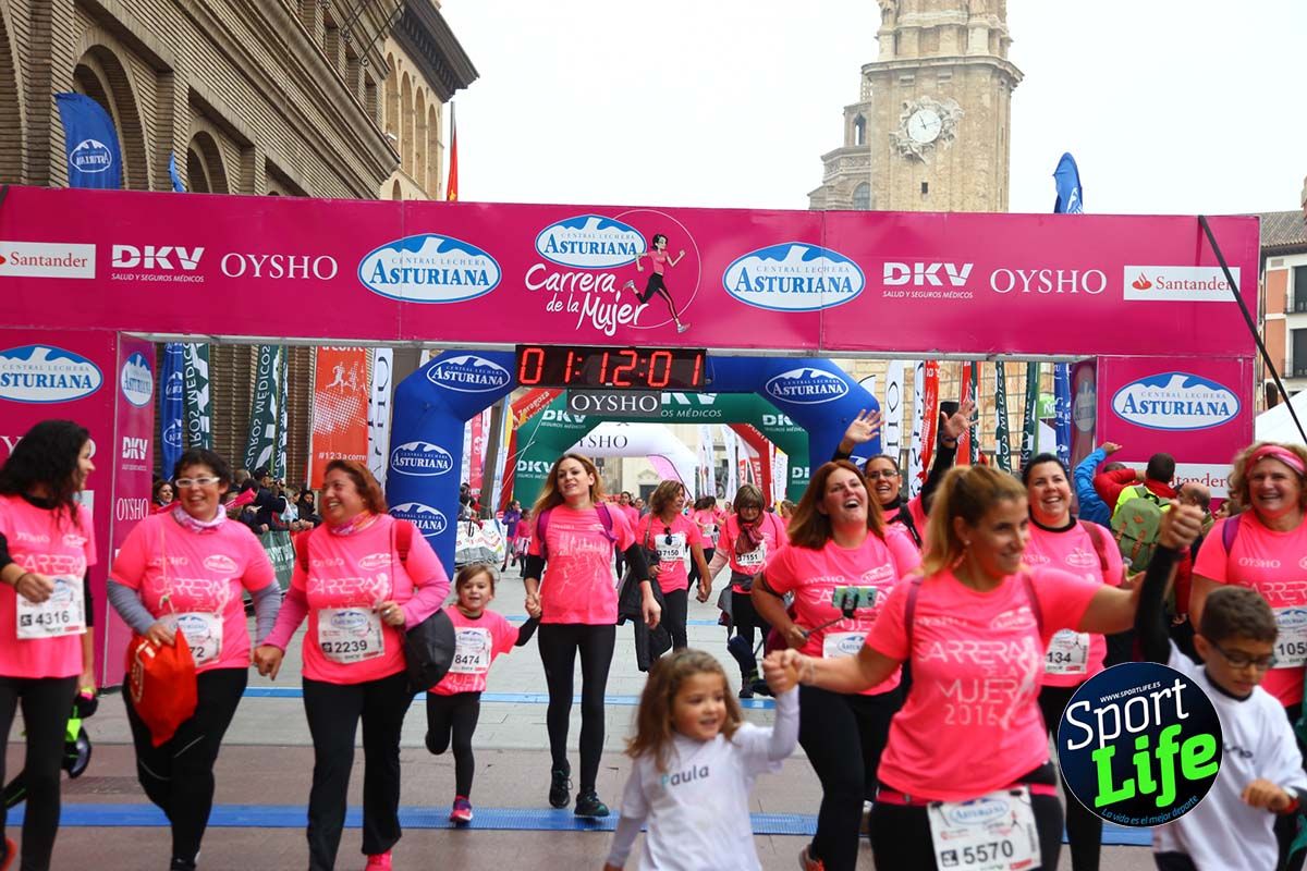 Carrera de la Mujer Zaragoza meta desde 1h11 a1h57