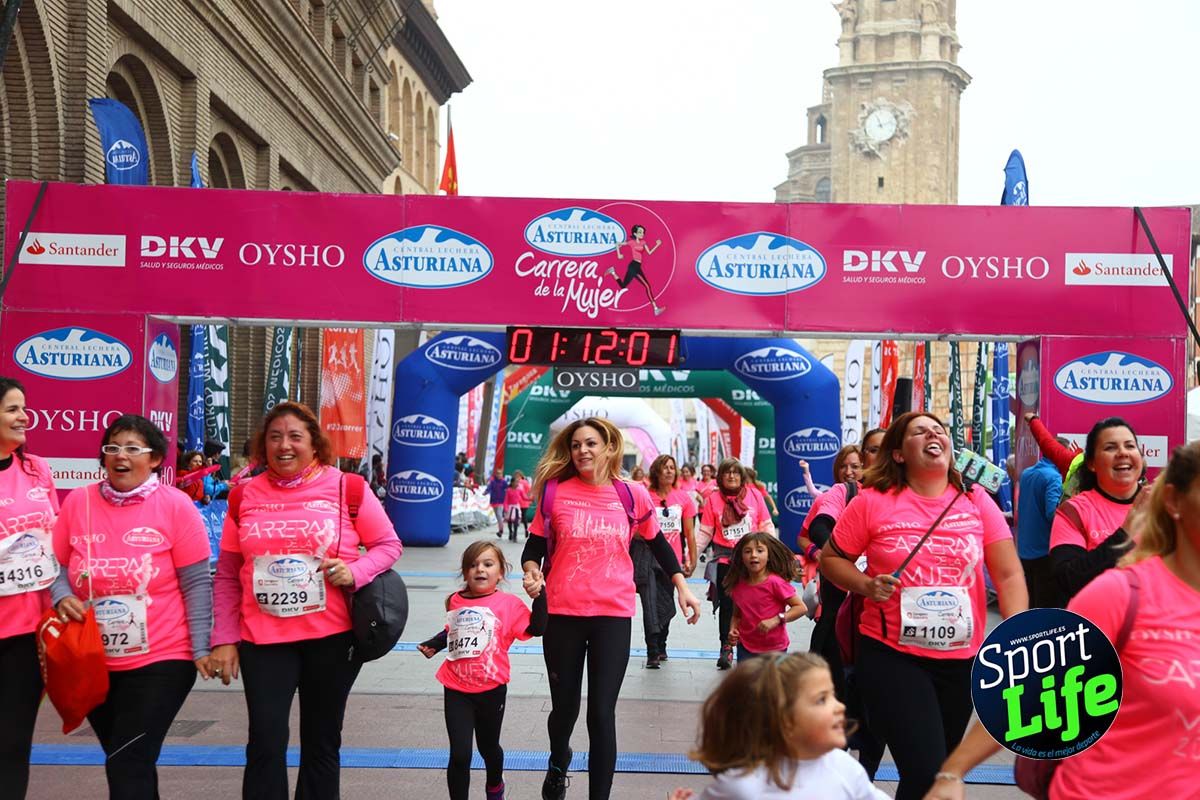 Carrera de la Mujer Zaragoza meta desde 1h11 a1h57