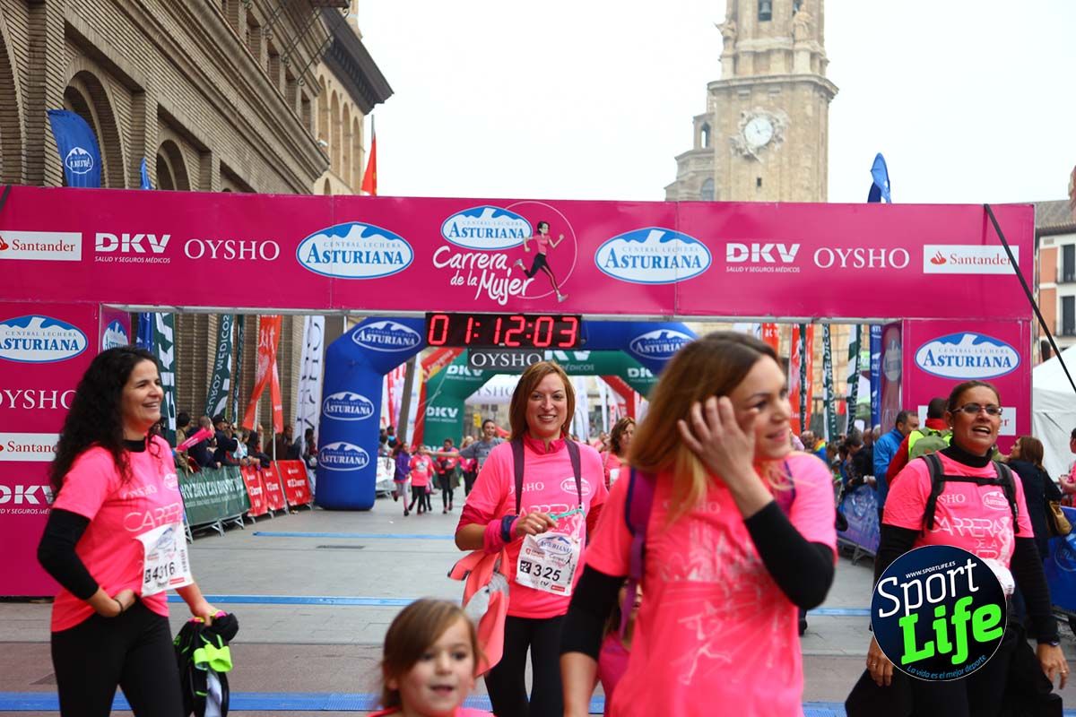 Carrera de la Mujer Zaragoza meta desde 1h11 a1h57
