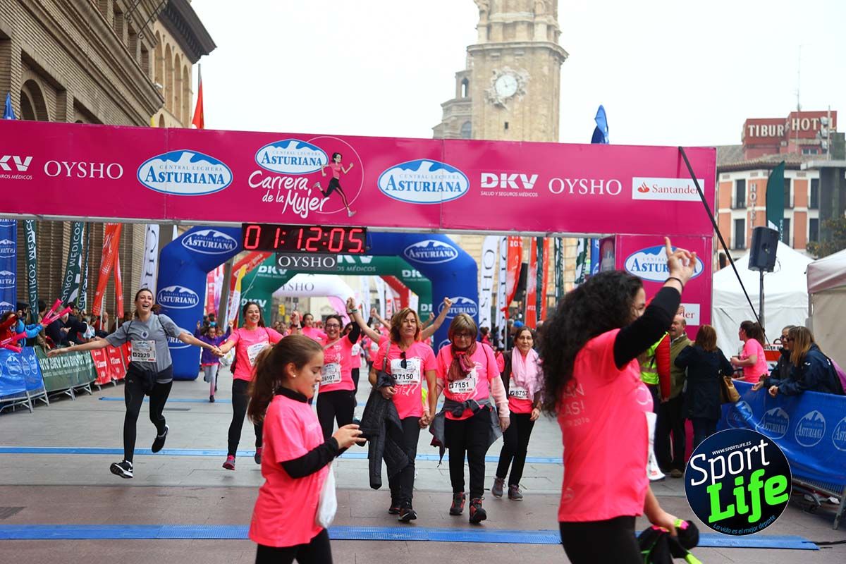 Carrera de la Mujer Zaragoza meta desde 1h11 a1h57