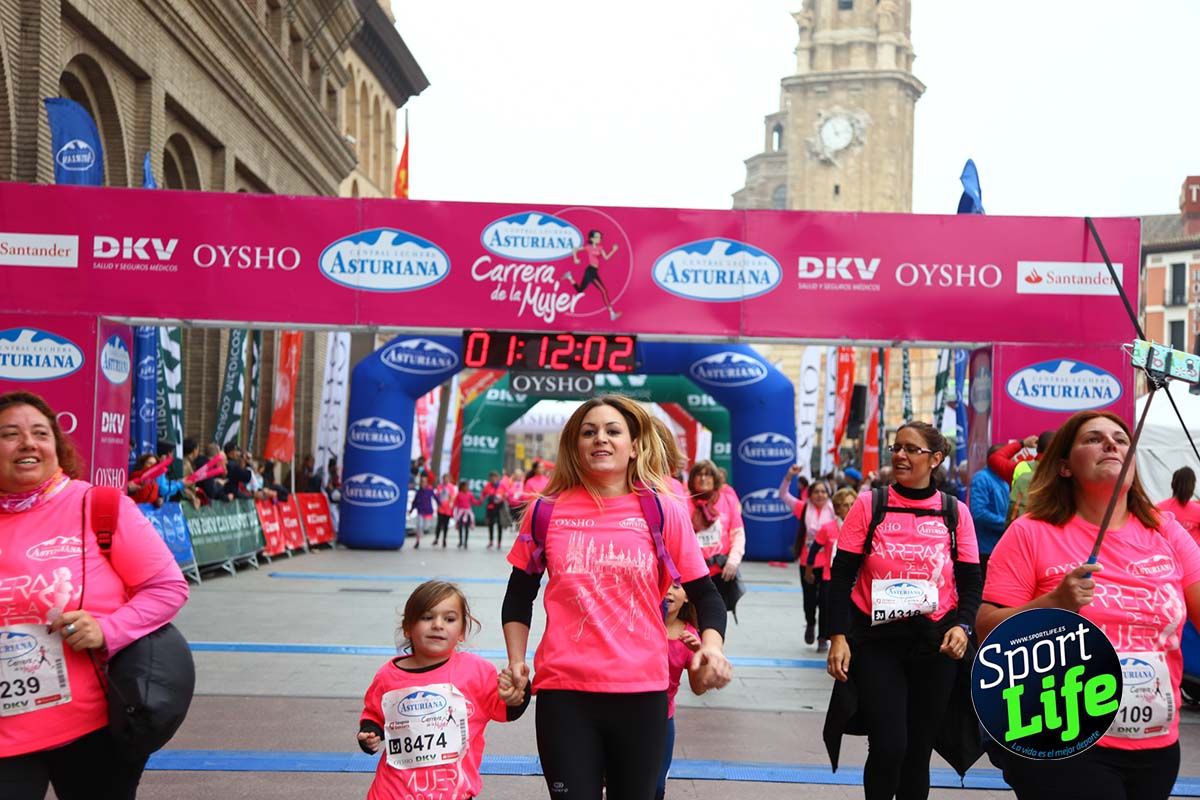 Carrera de la Mujer Zaragoza meta desde 1h11 a1h57