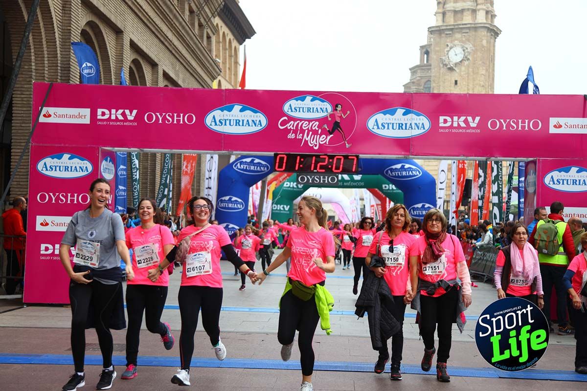Carrera de la Mujer Zaragoza meta desde 1h11 a1h57