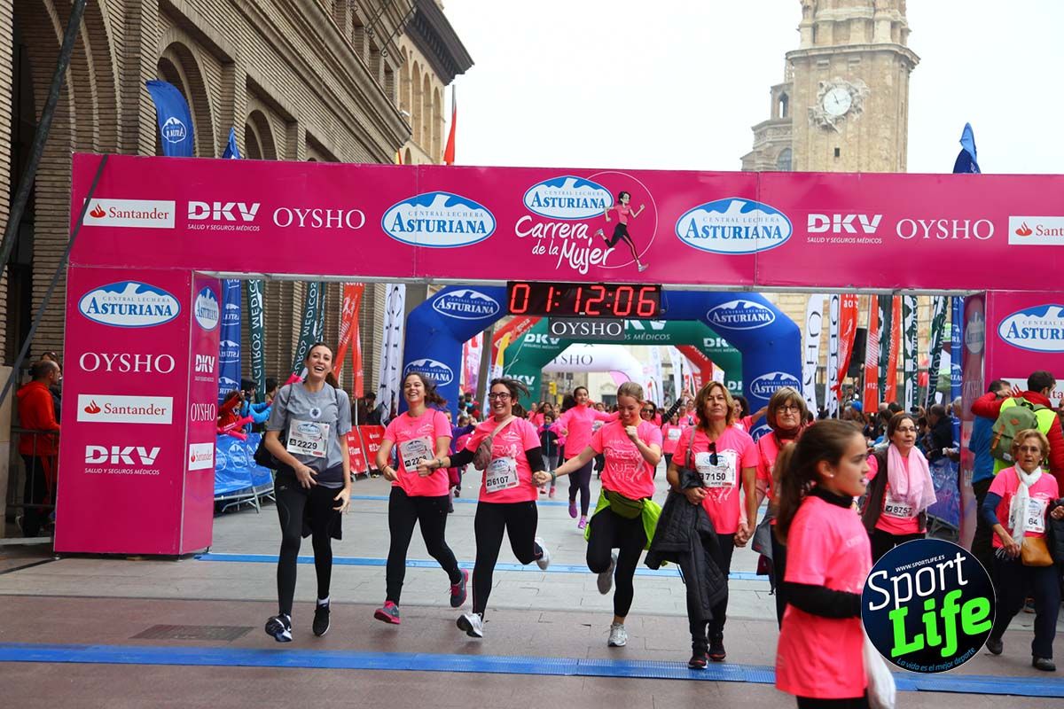 Carrera de la Mujer Zaragoza meta desde 1h11 a1h57