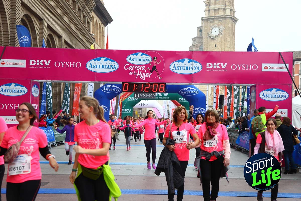 Carrera de la Mujer Zaragoza meta desde 1h11 a1h57