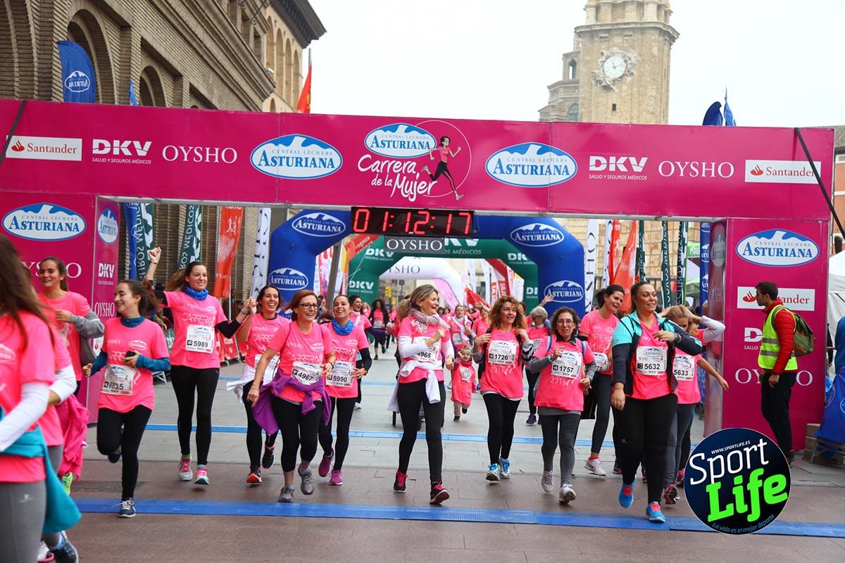 Carrera de la Mujer Zaragoza meta desde 1h11 a1h57