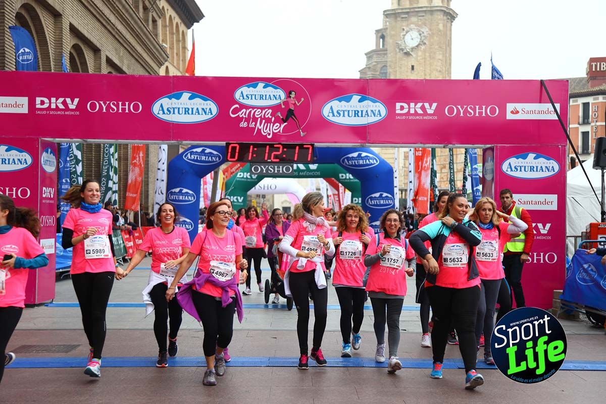 Carrera de la Mujer Zaragoza meta desde 1h11 a1h57