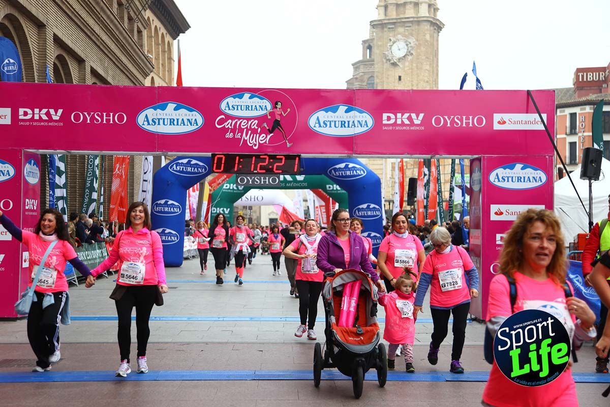 Carrera de la Mujer Zaragoza meta desde 1h11 a1h57
