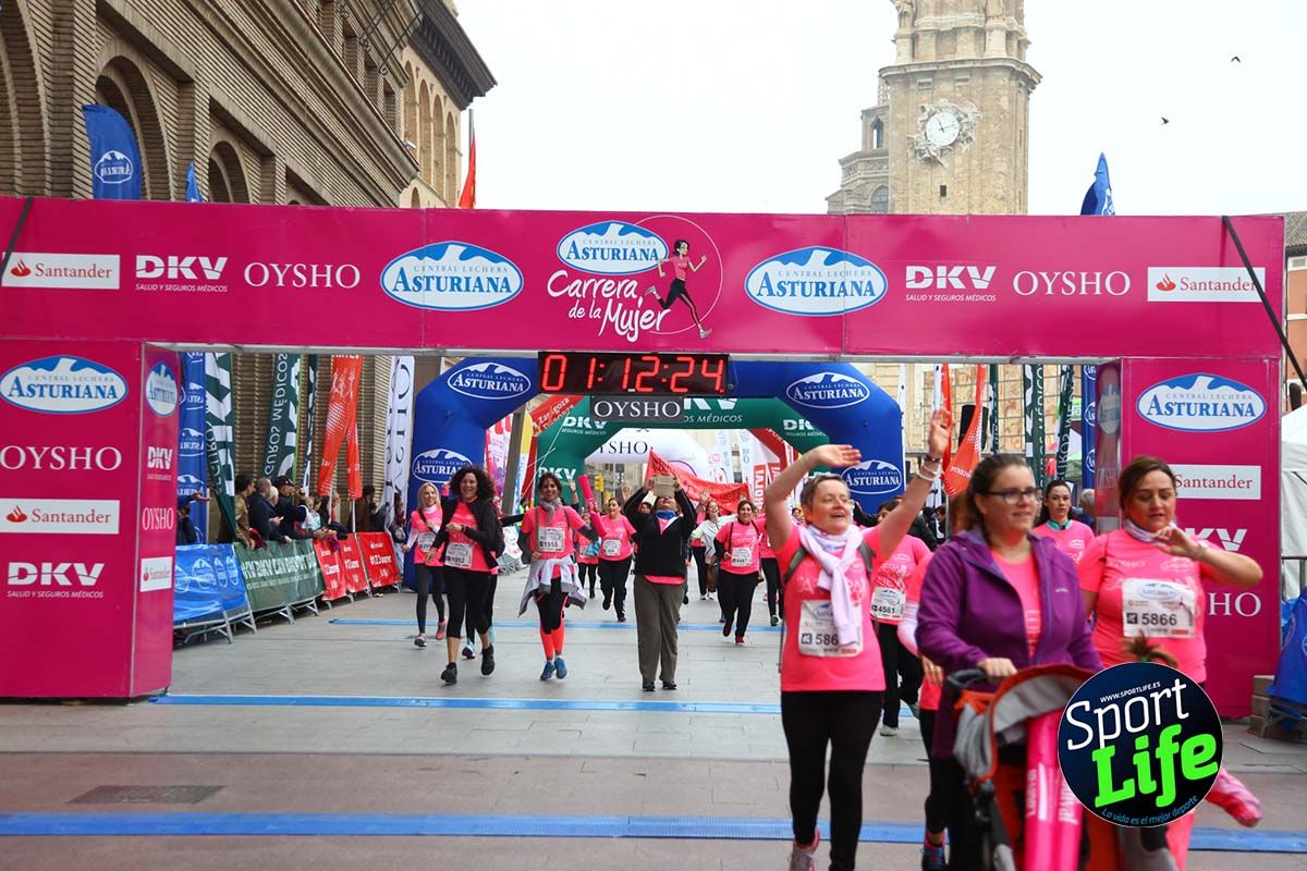 Carrera de la Mujer Zaragoza meta desde 1h11 a1h57